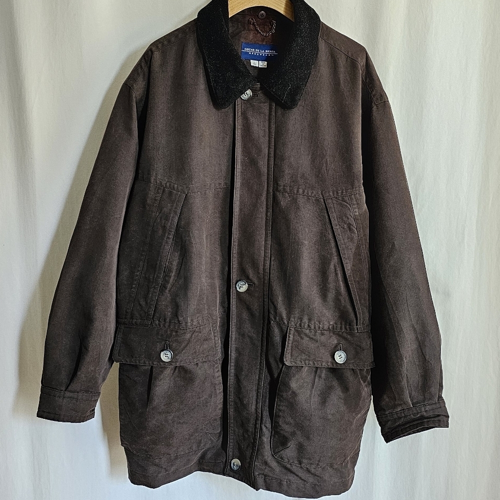 Oscar De La Renta Mens Brown Jacket